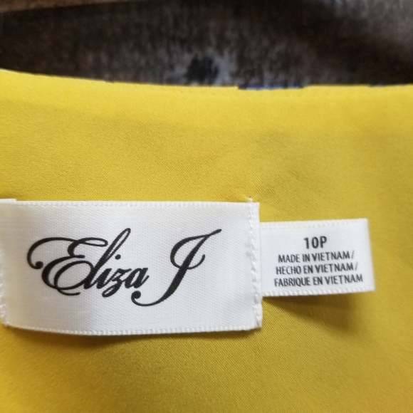 Eliza J, 10 Petite dress, yellow flowered - Picture 2 of 7